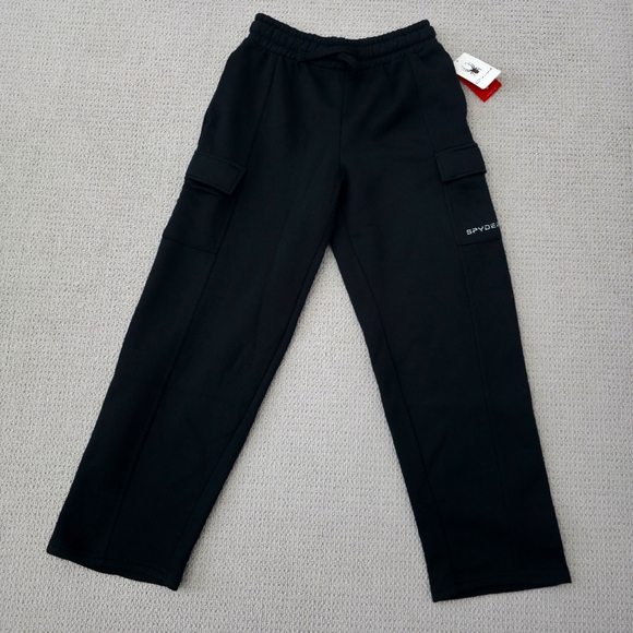 NEW Spyder Black Fleece Cargo Joggers - Picture 1 of 5
